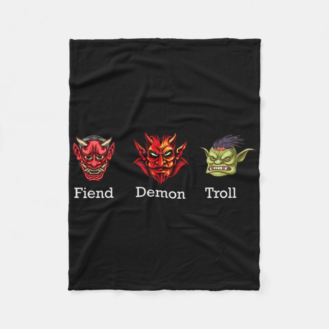 Ond demon Troll Subtil Anti Trump  Fleecefilt (Framsidan)