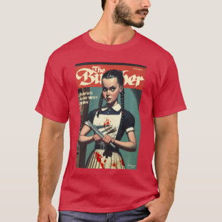 Ond girl som håller kniv 1960-tals skräckserietidn t shirt