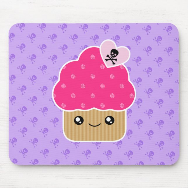 Ond gullig muffin av död Kawaii Mousepad Musmatta (Framsidan)