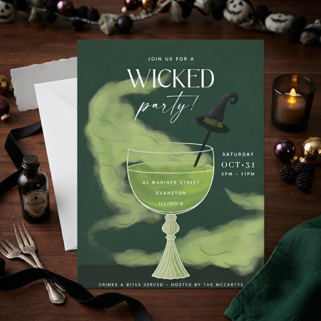 Ond Halloween Cocktail-fest Inbjudningskort (Skapare uppladdad)