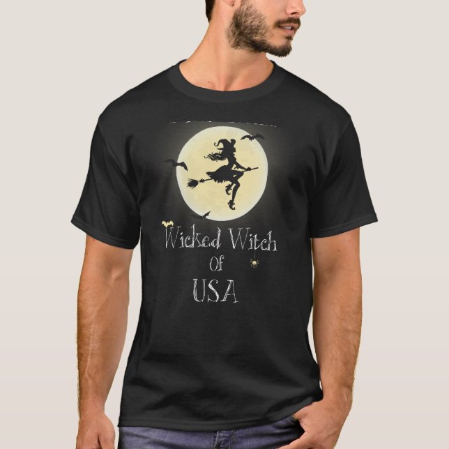 Ond Häxa USA Black Moon Tee (Framsida)