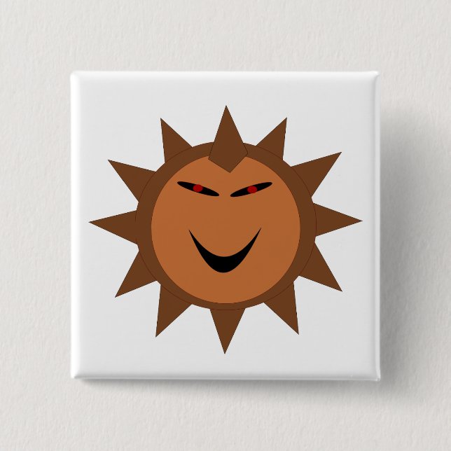 Ond Igelkott Kawaii Goth Halloween-knapp Knapp (Framsida)