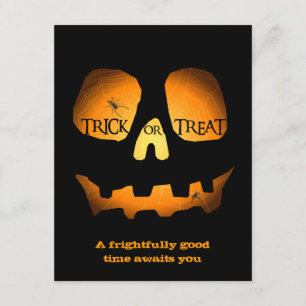 Ond jack o lanternhalloween fest inbjudningar