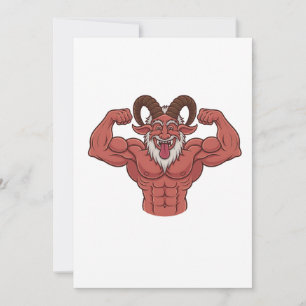 Ond Krampus jul flexar muskler Fitness Kort