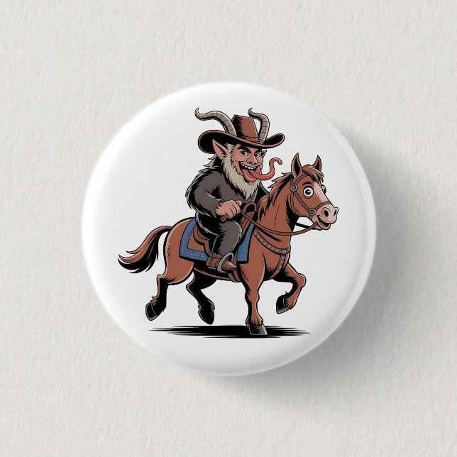 OND KRAMPUS JUL KOWBOY HÄST VÄSTERLAND JUL KNAPP (Framsida)