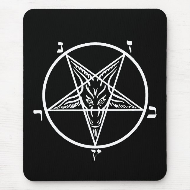 Ond mousepad SATAN för svart metall!! Musmatta (Framsidan)