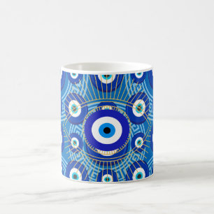 Ond Ögon Färgrik Skydd, Nazar Amulett Stil Kaffemugg
