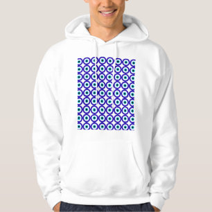Ond ögon protection upprepad mönster hoodie