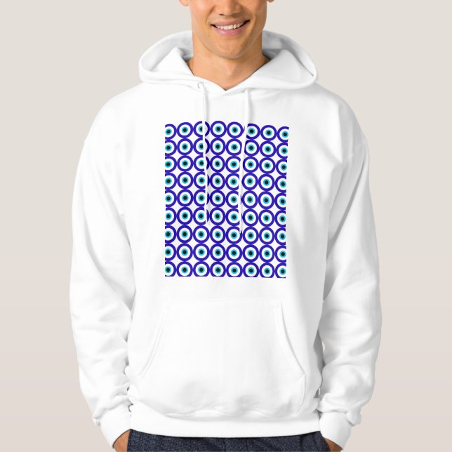 Ond ögon protection  upprepad mönster hoodie (Framsida)