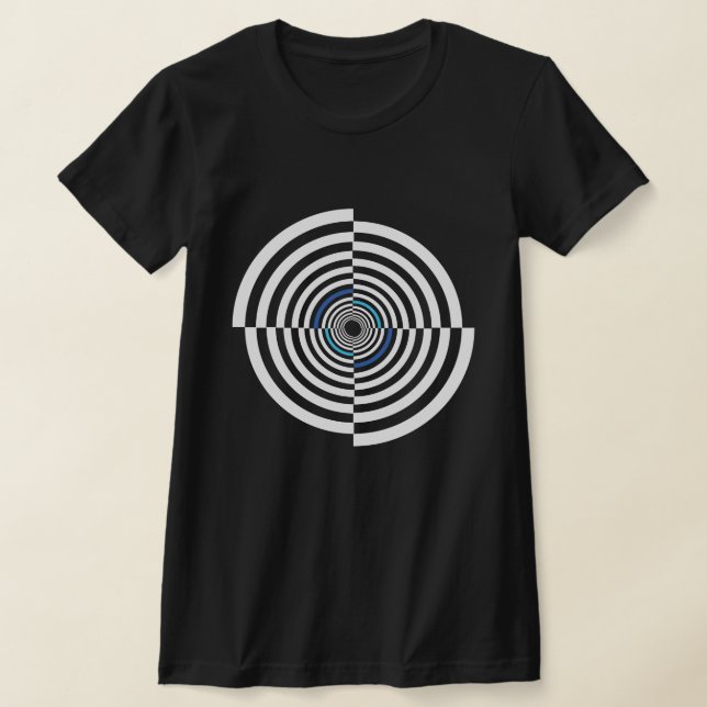 Ond Ögonsymbol, optisk illusion T Shirt (Laydown)