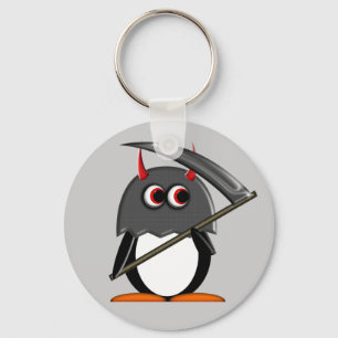 Ond Penguin™ gullig bödelnyckelring Nyckelring