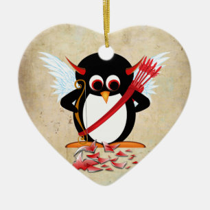 Ond Penguin™ prydnad Julgransprydnad Keramik