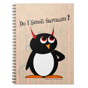 Ond Penguin™ rolig limbindning, back to school Anteckningsbok Med Spiral
