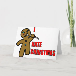 Ond pepparkaksgubbe helgkort