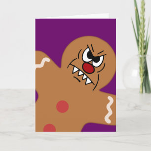 Ond pepparkaksgubbekaka helgkort