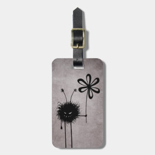 Ond personlig för blommakrypvintage bagagebricka