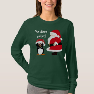 Ond pingvin och Santa helgdagskjorta T-shirt