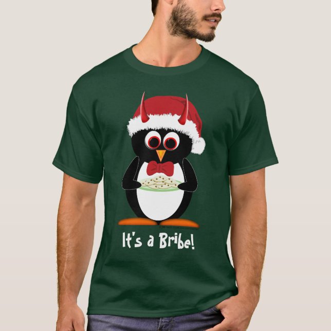 Ond pingvintröja - muta Santa! Styggt! Tee (Framsida)