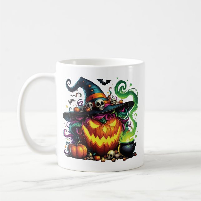 Ond Pumpa-Häxa-Kittel Kaffemugg (Vänster)