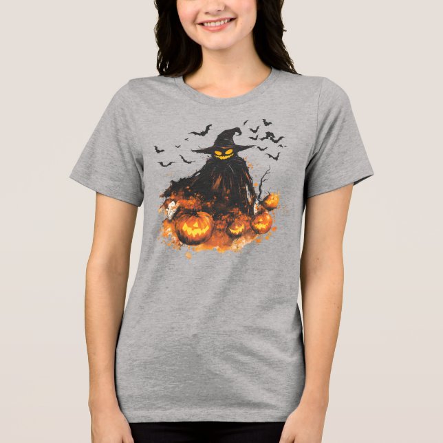 Ond Pumpa Reaper Halloween T-Shirt – Kuslig (Framsida)