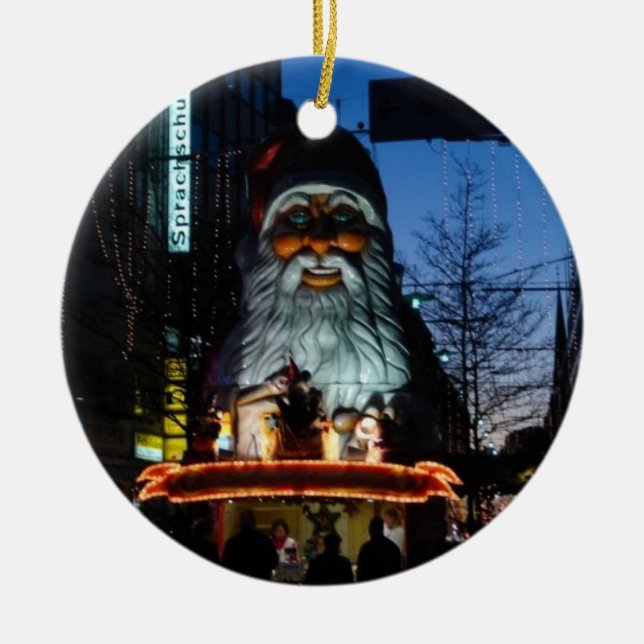 Ond Santa - Hamburg Tyskland Julgransprydnad Keramik (Framsidan)