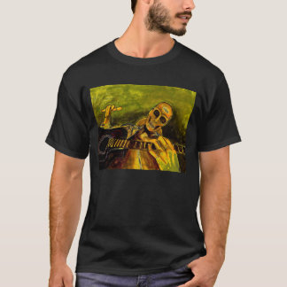 ond skelett- gitarrspelare t-shirt