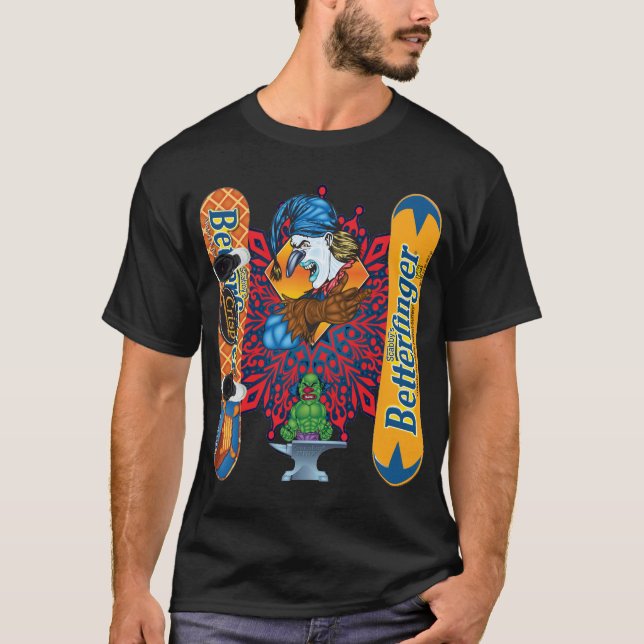 Ond skjortaButterfinger för clown T Snowboard T-shirt (Framsida)
