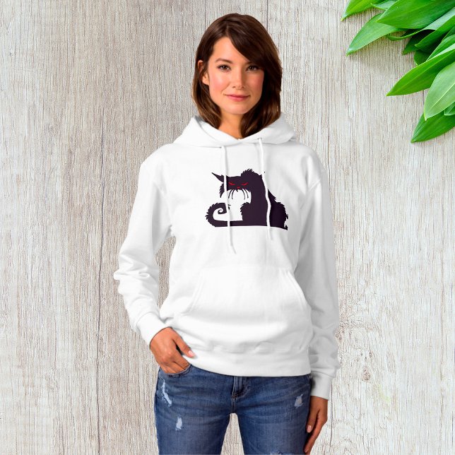 Ond svart katt siluett med röda ögon t shirt (Skapare uppladdad)