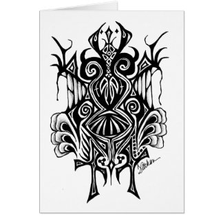 Ond tatuering hälsningskort