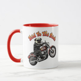 Ond till Bones "Pugly Attityd" Pug Biker Mugg