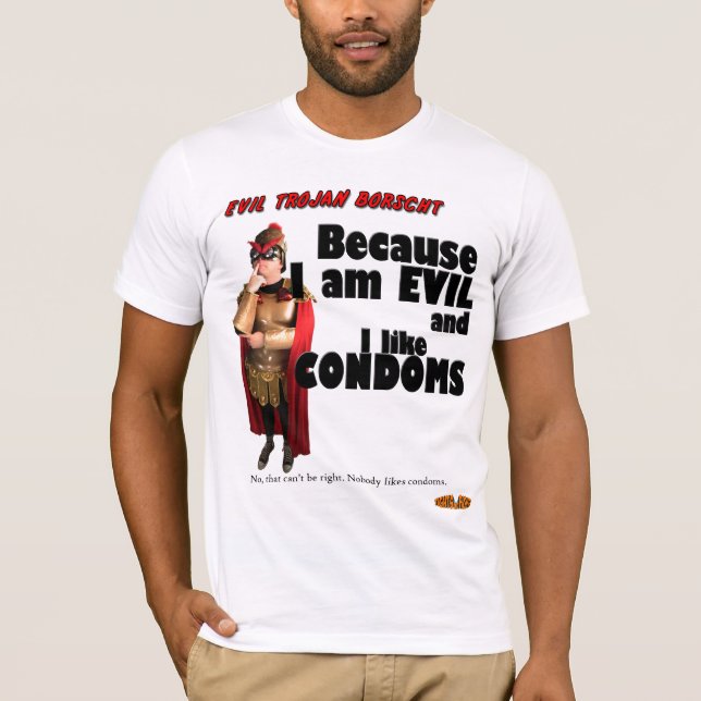 Ond Trojan Borscht - ondskan och jag gillar T-shirt (Framsida)