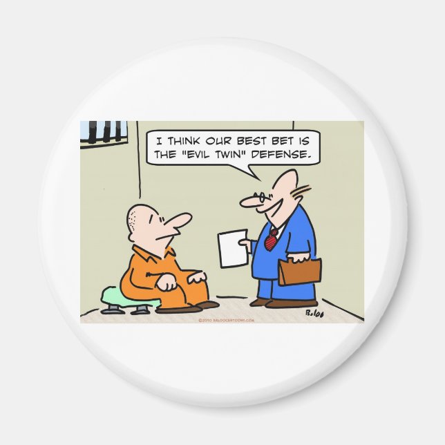 ond twin-försvarsadvokat magnet (Framsidan)