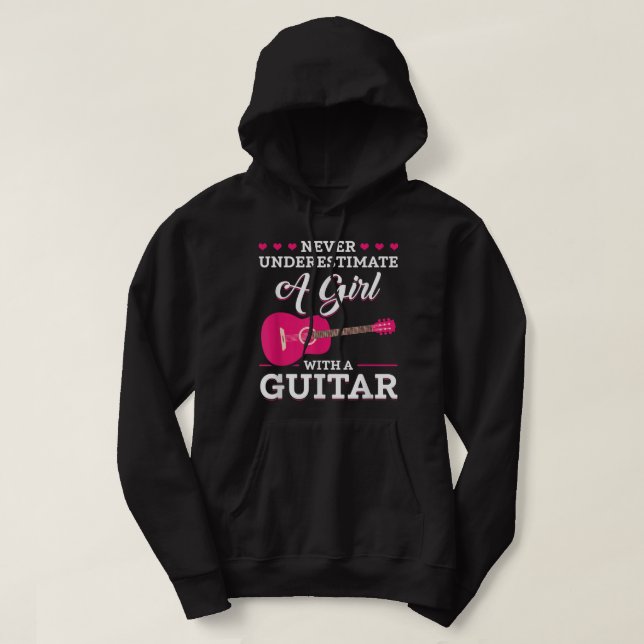 Onda aldrig en tjej med en gitarr hoodie (Design framsida)