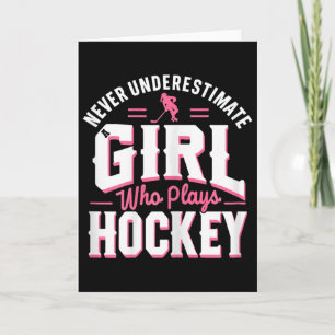 Onda aldrig en tjej som spelar hockey  kort