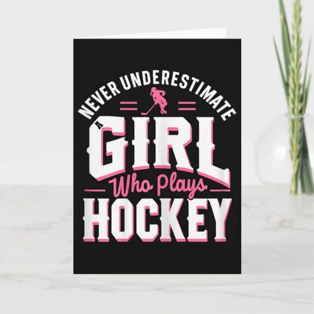Onda aldrig en tjej som spelar hockey  kort (Framsida)