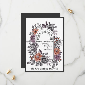 Onda blommor alla som ser Halloween spara datumet