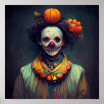 Onda Clown. AI Skapade Art Scary Halloween