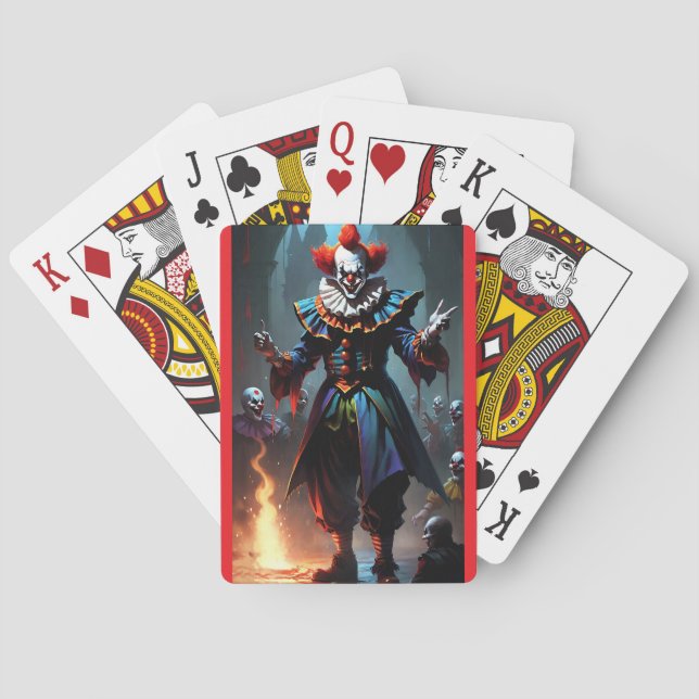 Onda clown poker kort röda casinokort (Baksidan)