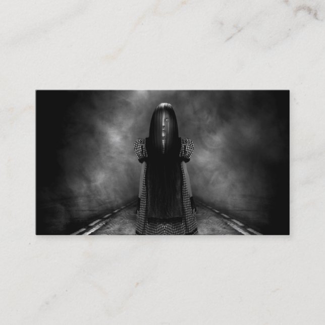 Onda flickaanpassadeHalloween visitkortar Visitkort (Framsida)