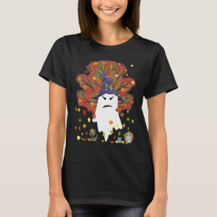 Onda Häxans Spöke Svarta Katt Ugglor Halloween Hös T Shirt