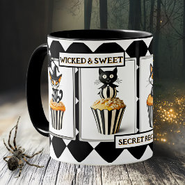 Onda Katter Cupcake Halloween Godsaker Kaffemugg