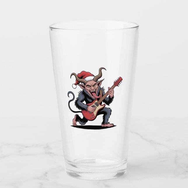 Onda Krampus spelar elgitarr julmusik Xmas  Glaskopp (Framsida)