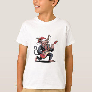 Onda Krampus spelar elgitarr Xmas musik T Shirt