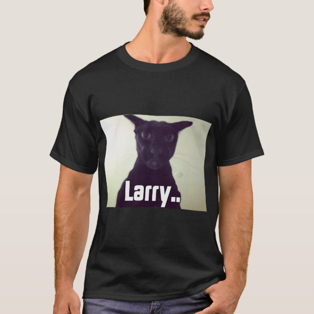Onda Larry Förbannade Katt Meme T Shirt (Framsida)
