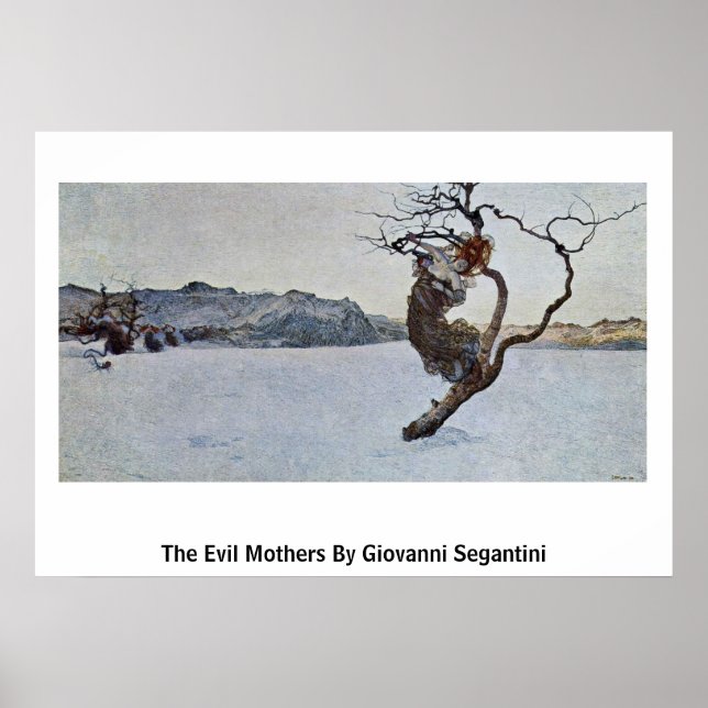 Onda Mor av Giovanni Segantini Poster (Framsidan)