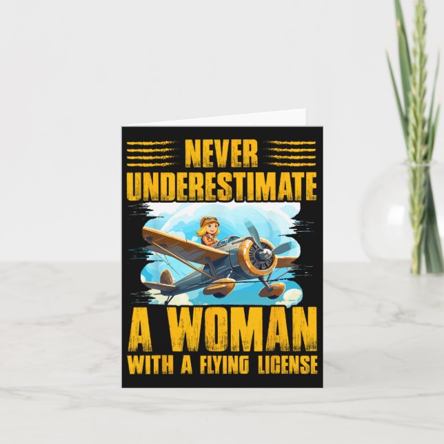 Onda ögonblick för kvinnor med flygcertifikat  kort (Framsida)