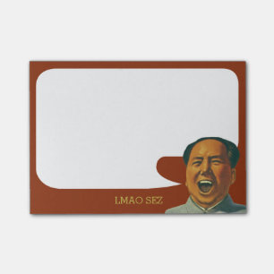 Onda skratta Mao postar det noterar Post-it Block