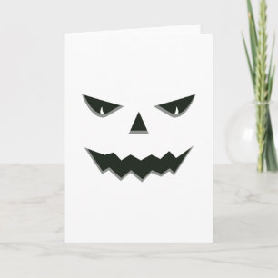 Onda spöklik pumpa ansikte Jack O' Lantern Hallowe Kort