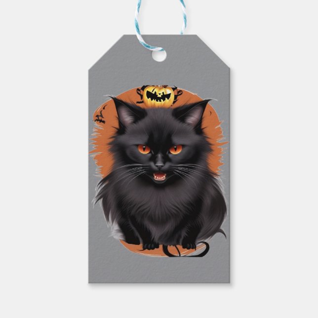 Onda svarta kattmärken presentetikett (Framsidan)