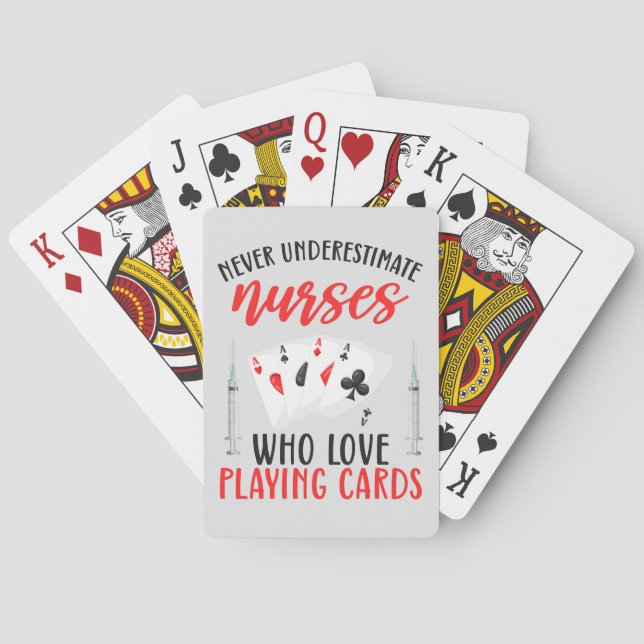 Onda Undervärdera Inte Sjuksköterskor Som älskar A Casinokort (Baksidan)